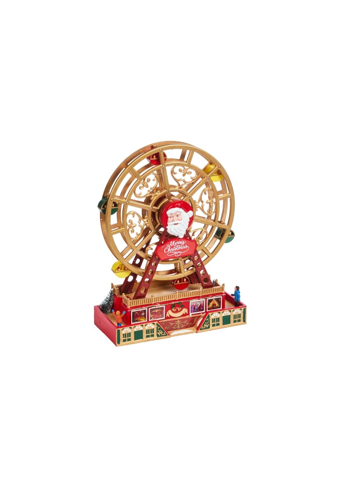 The Home Christmas LED Santas Ferris Wheel Snow Scene - Multi 1 Shaws Department Stores