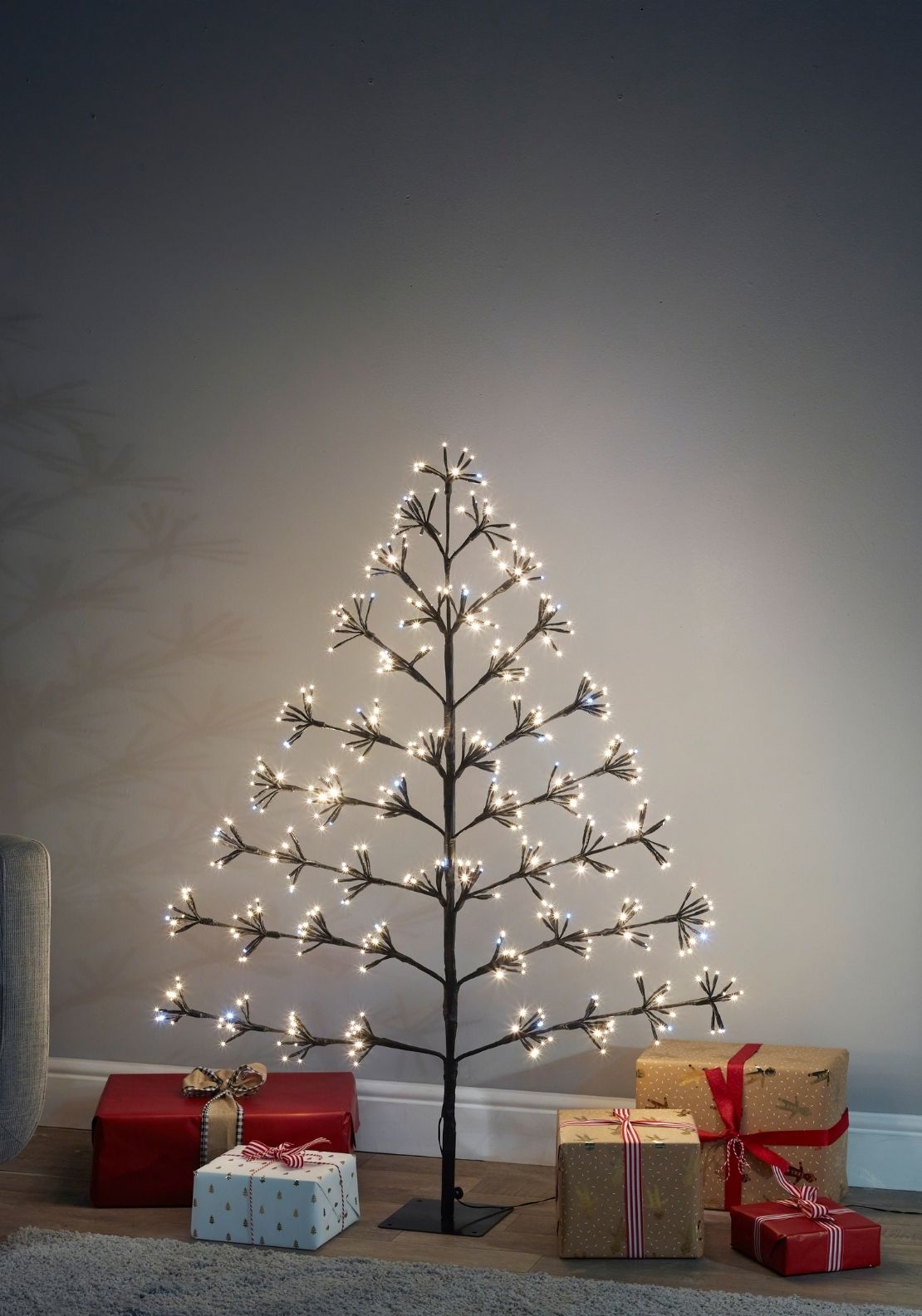 The Home Christmas Slimline LED Twinkling Tree - Multi 2 Shaws Department Stores
