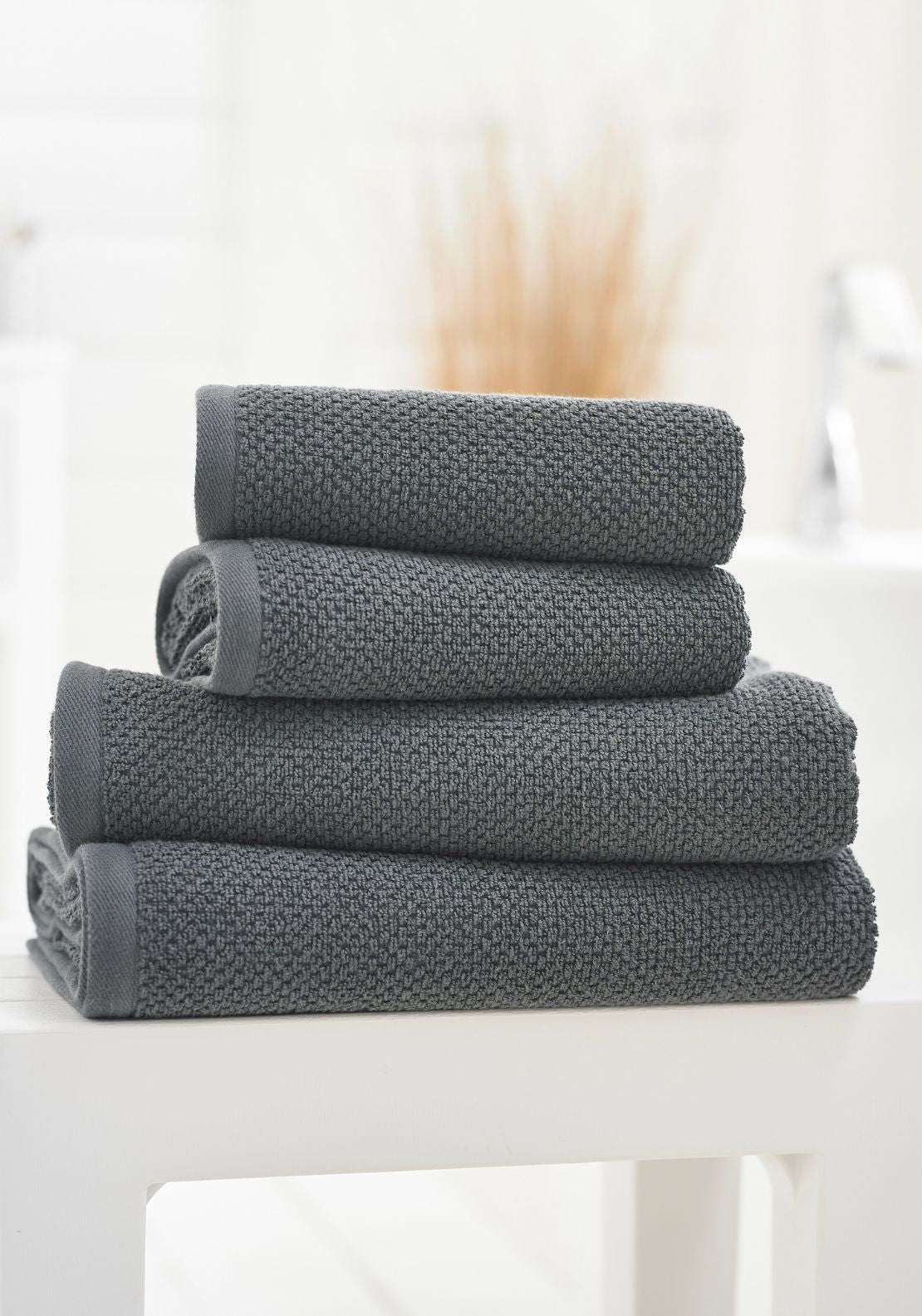 Deyongs Riverdale Bath Sheet - Characoal 1 Shaws Department Stores