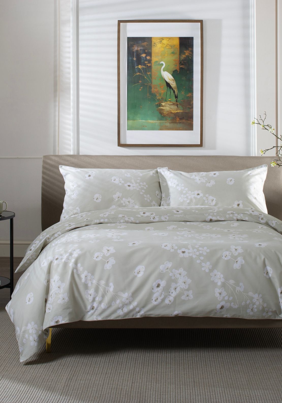 The Lyndon Company 1000% Cotton Petite Fleur Duvet Cover Set - Beige 1 Shaws Department Stores