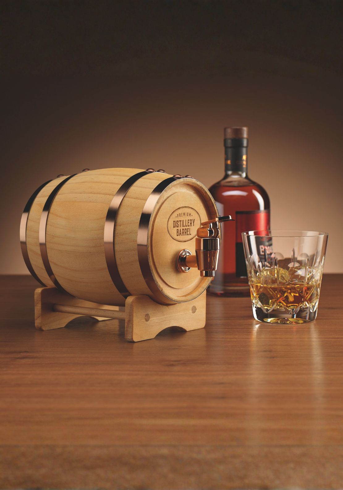 The Home Collection Wooden Keg Whiskey Barrel - Wood 1 Shaws Department Stores