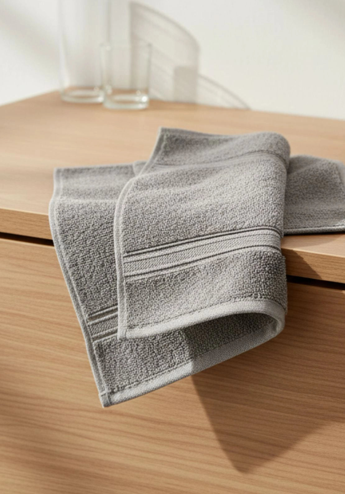 100% Cotton Serene Bathroom Towel - Grey