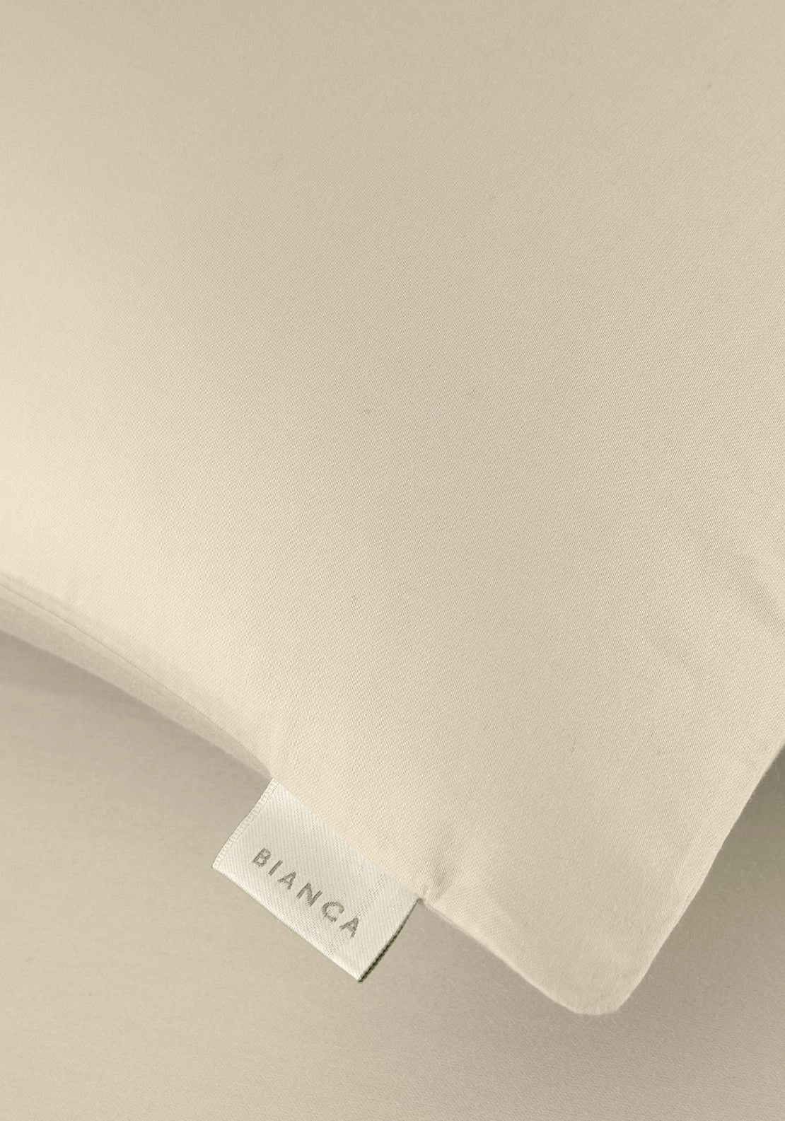 100% Cotton Sateen 400 Thread Count Standard Pillowcase Pair - Cream