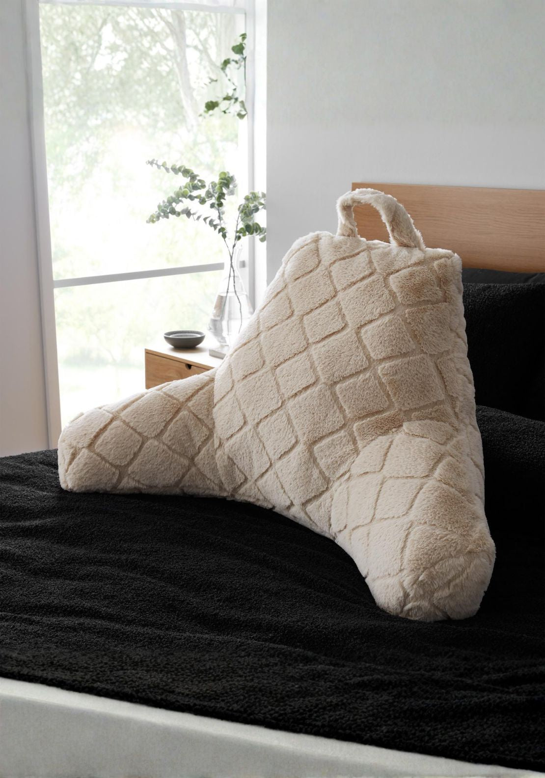 The Home Collection Plush Back Cushion - Nude 1 Shaws Department Stores