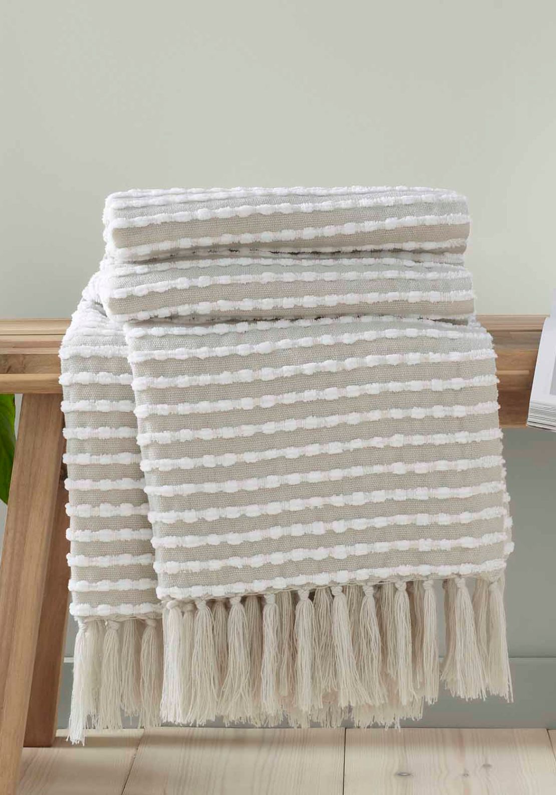 The Home Collection Stab Stitch Throw 125 x 150cm 1 Shaws Department Stores