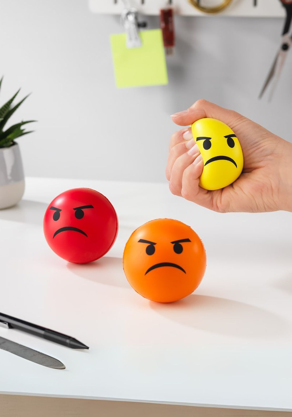 Emoticon Set of 3 stress balls