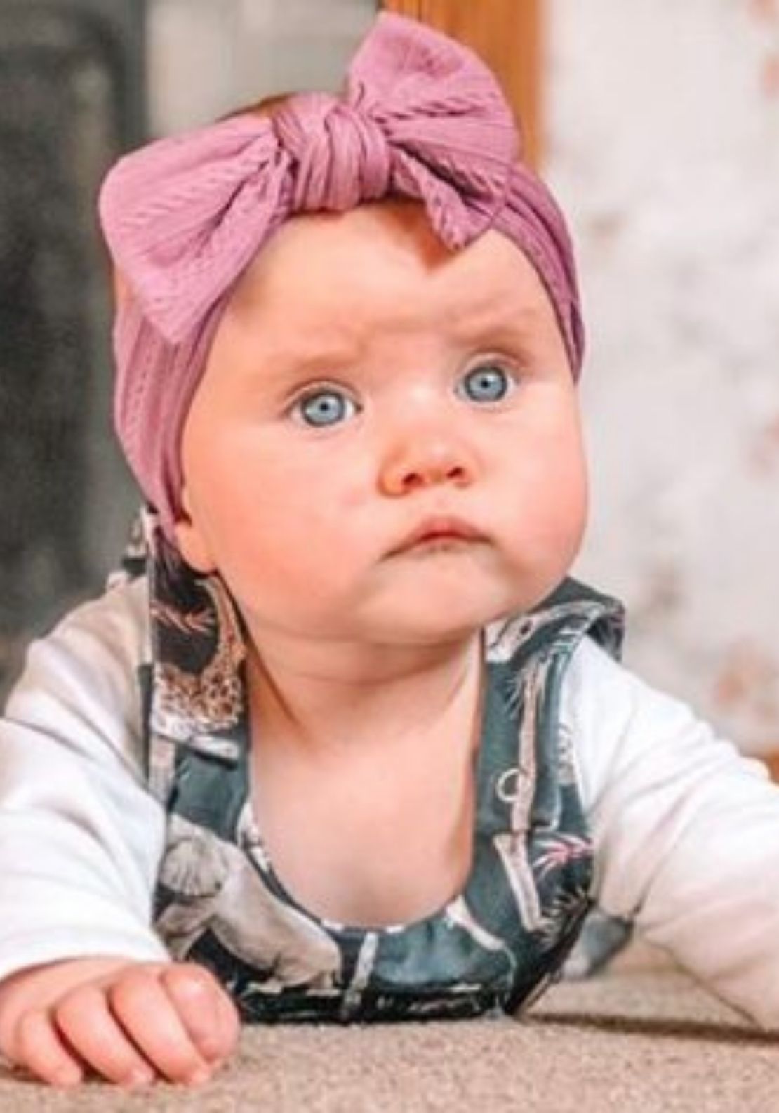 Ziggle Plain Bow Turban Headband - Mauve 2 Shaws Department Stores
