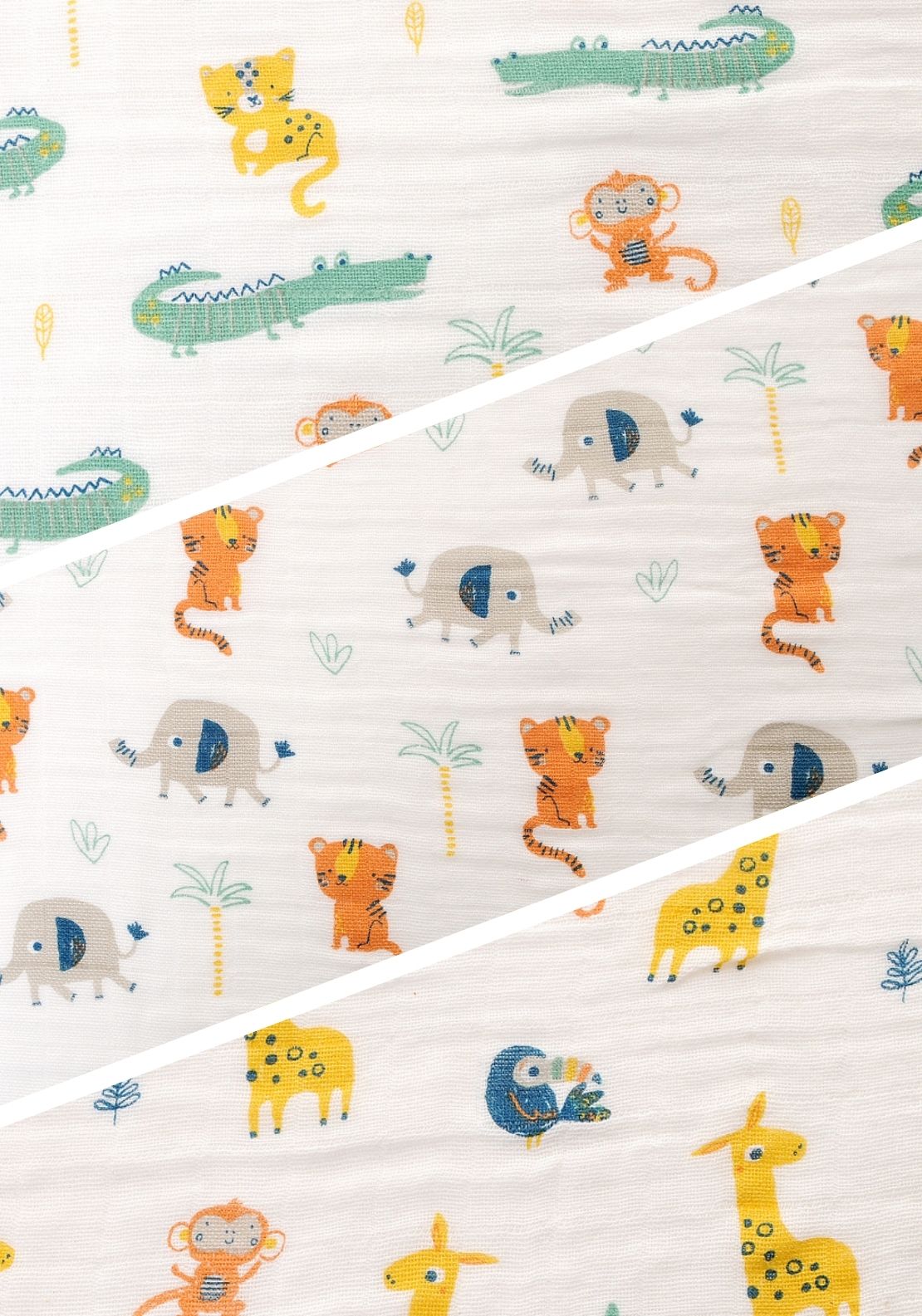 Muslin Cloths 3 Pack - Multicolour