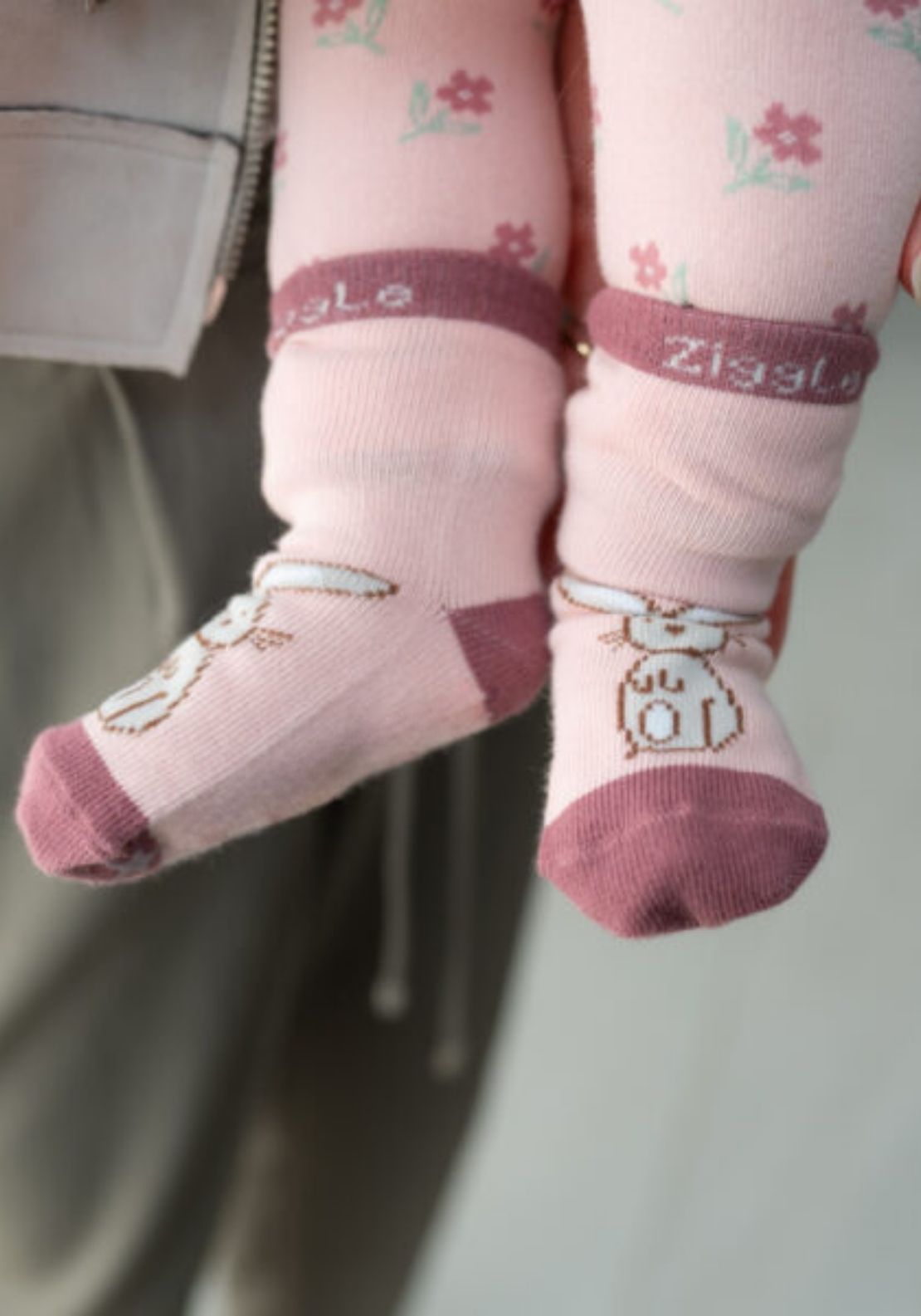 Cotton Bunny Socks 4 Pack - Pink