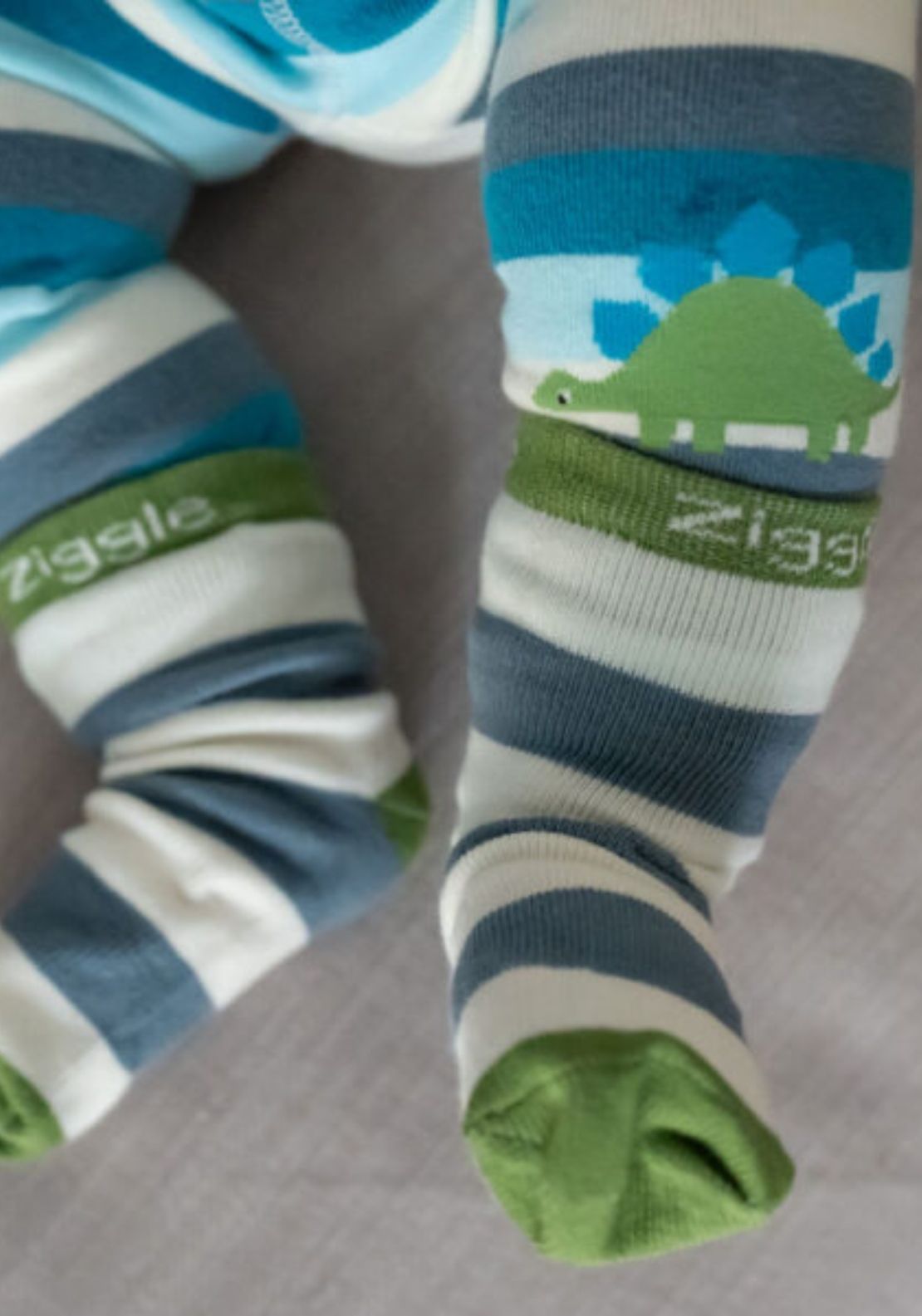 Cotton Dinosaur Socks 4 Pack - Blue