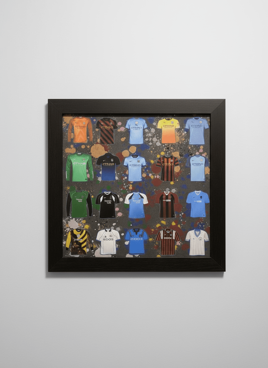 The Home Collection Manchester City Football Framed Picture 40cm x 40cm - Black 2 Shaws Department Stores