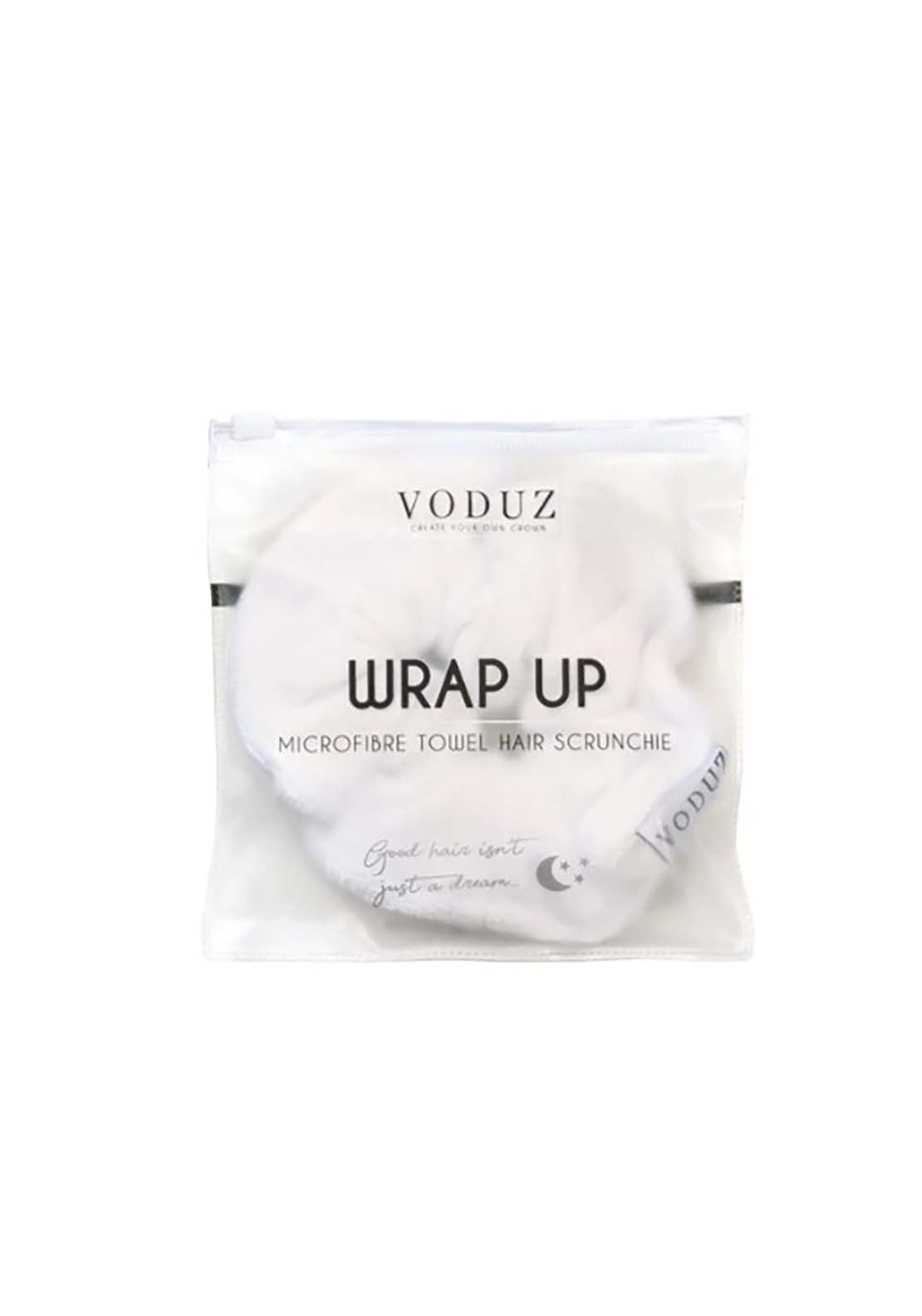 Voduz Wrap Up - Microfibre Towel Hair Scrunchie White 1 Shaws Department Stores