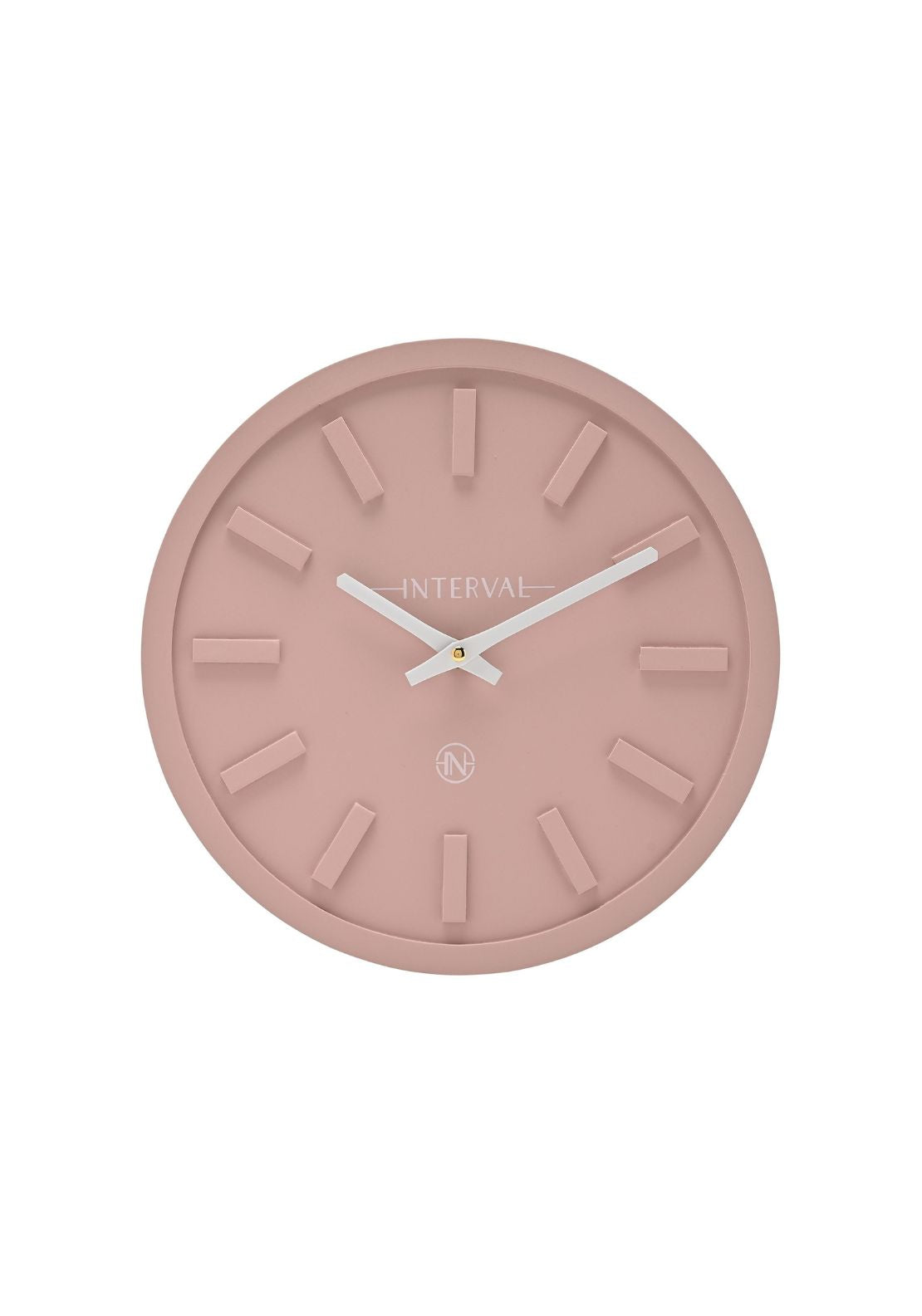 Minimalist Wall Clock With Matt Finish - Pink