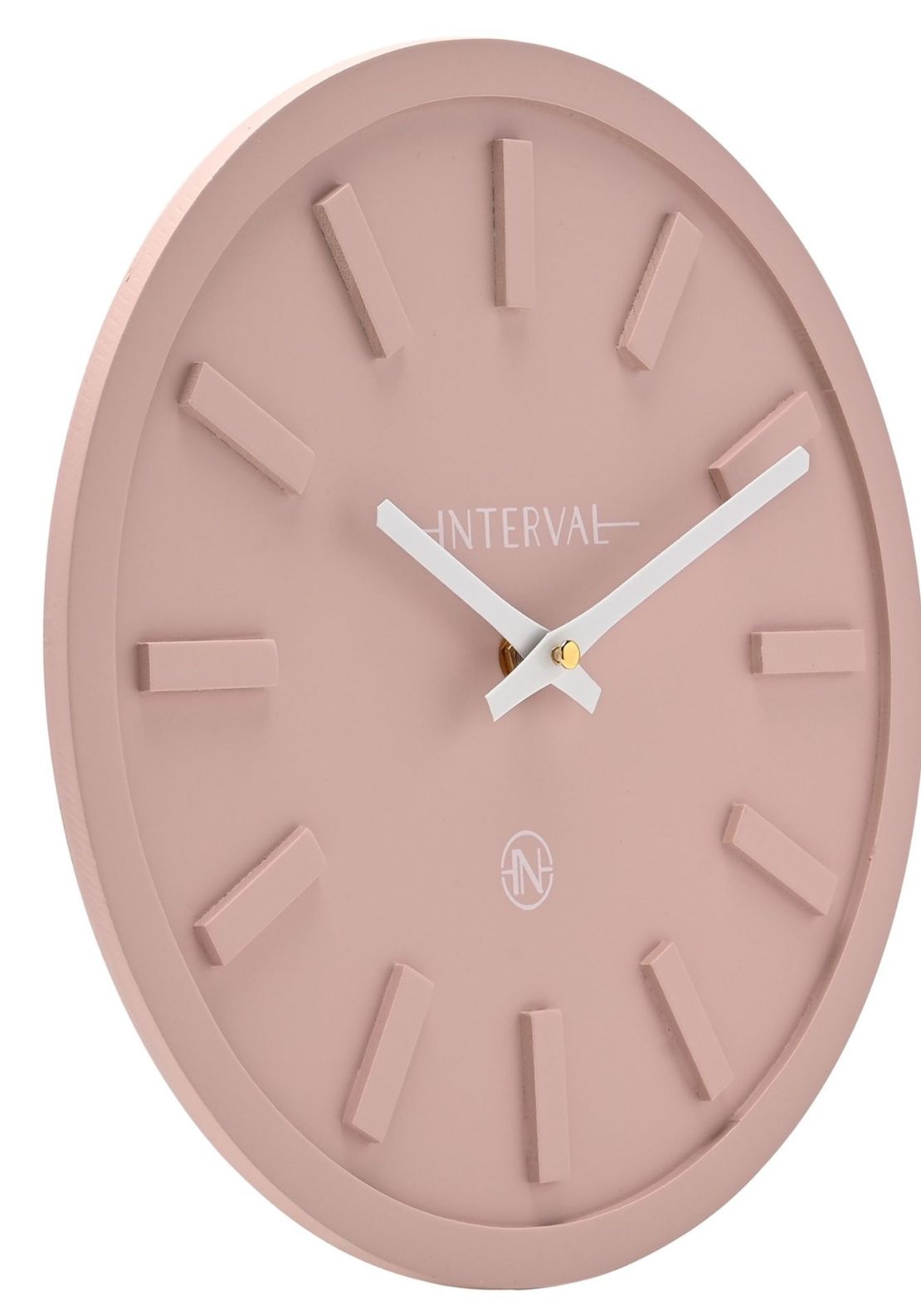 Minimalist Wall Clock With Matt Finish - Pink