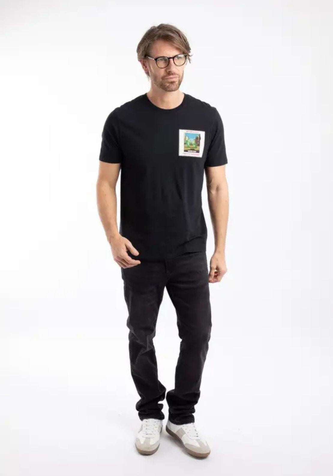 Weird Fish 100% Cotton Fish You Were Here Back Print Artist T-shirt - Black 4 Shaws Department Stores