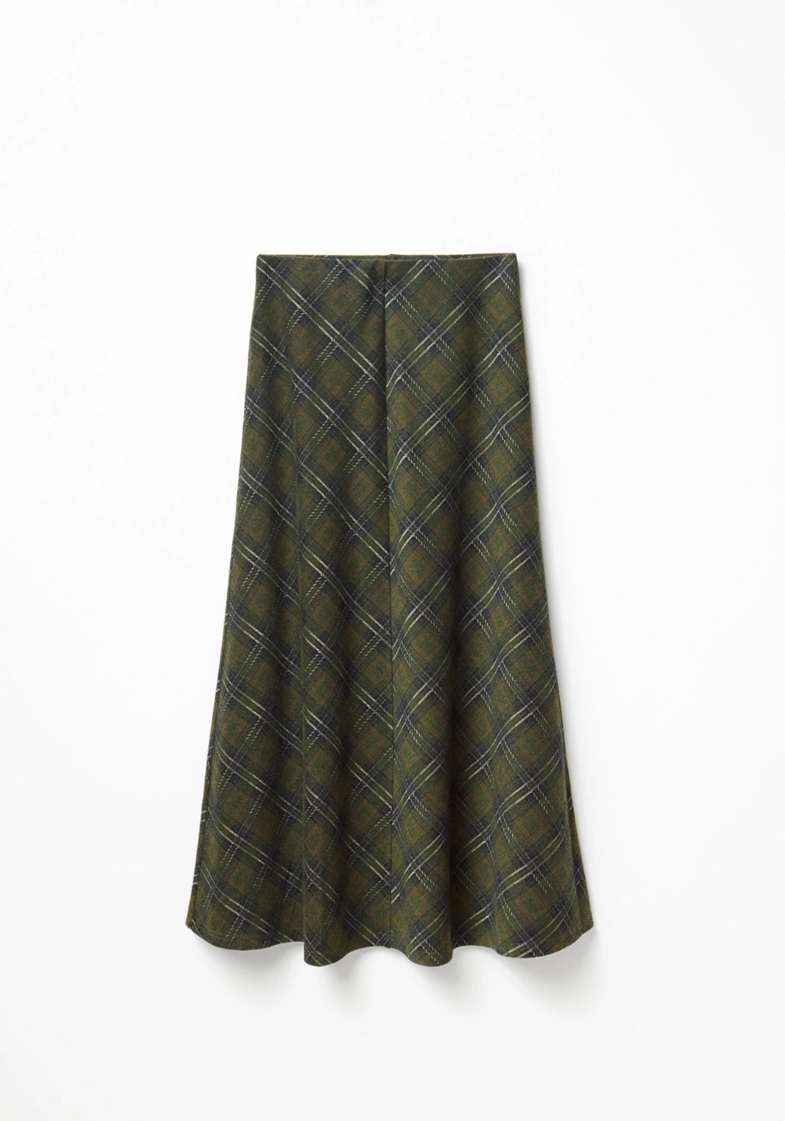 Check Scarf Skirt - Green
