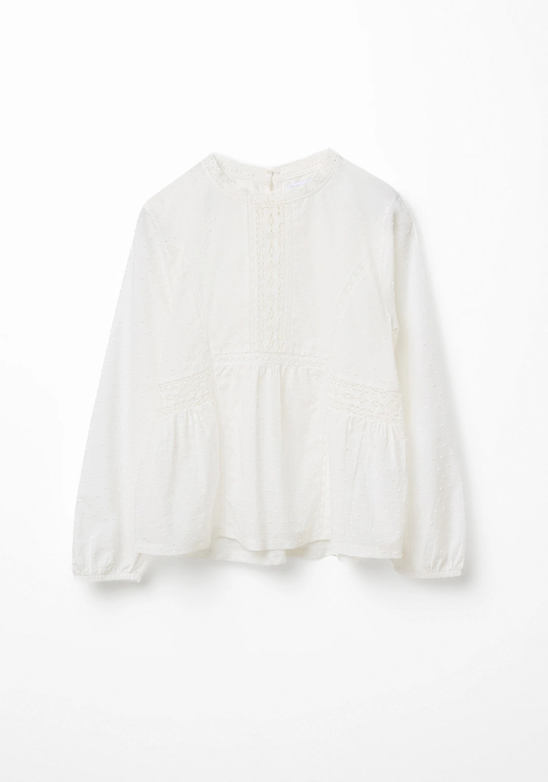 Swiss Dot Shirt - White
