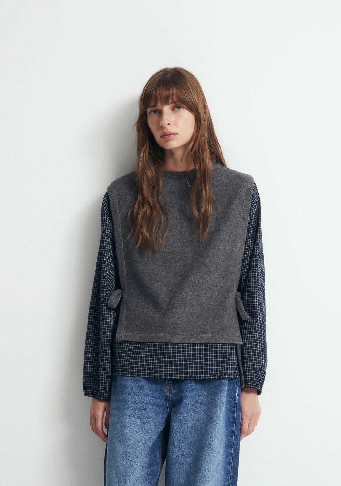 2-In-1 Top - Grey
