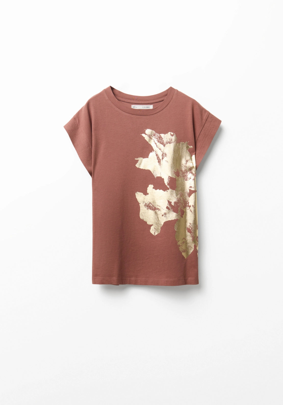 Foil Print T-Shirt - Pink