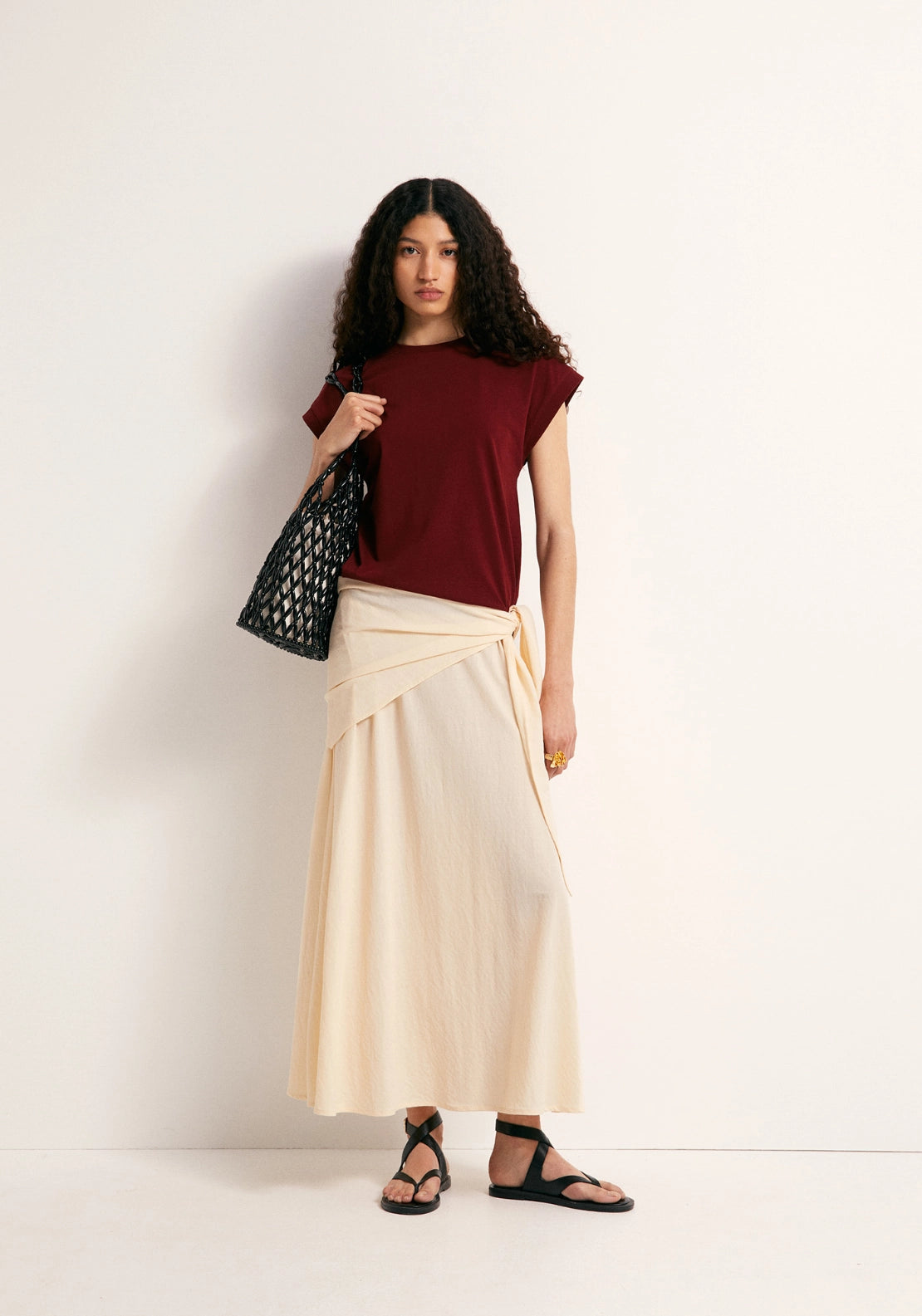 Solid-Colour Essential T-Shirt - Red