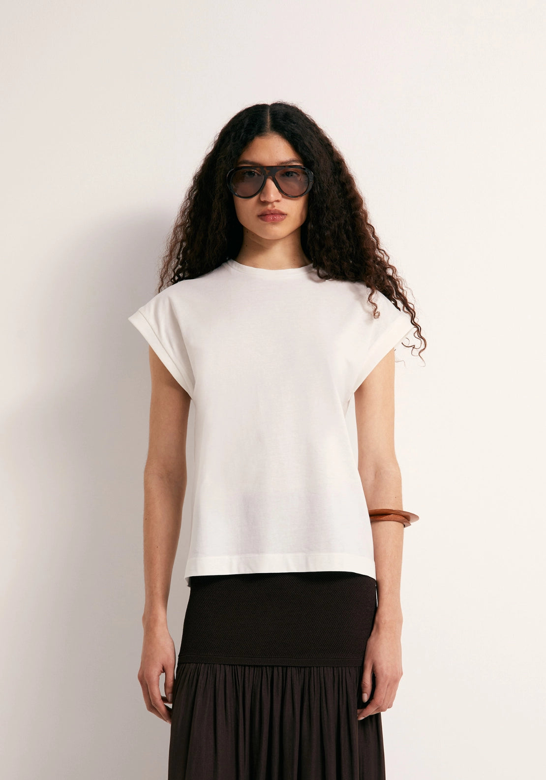 Solid-Colour Essential T-Shirt - White