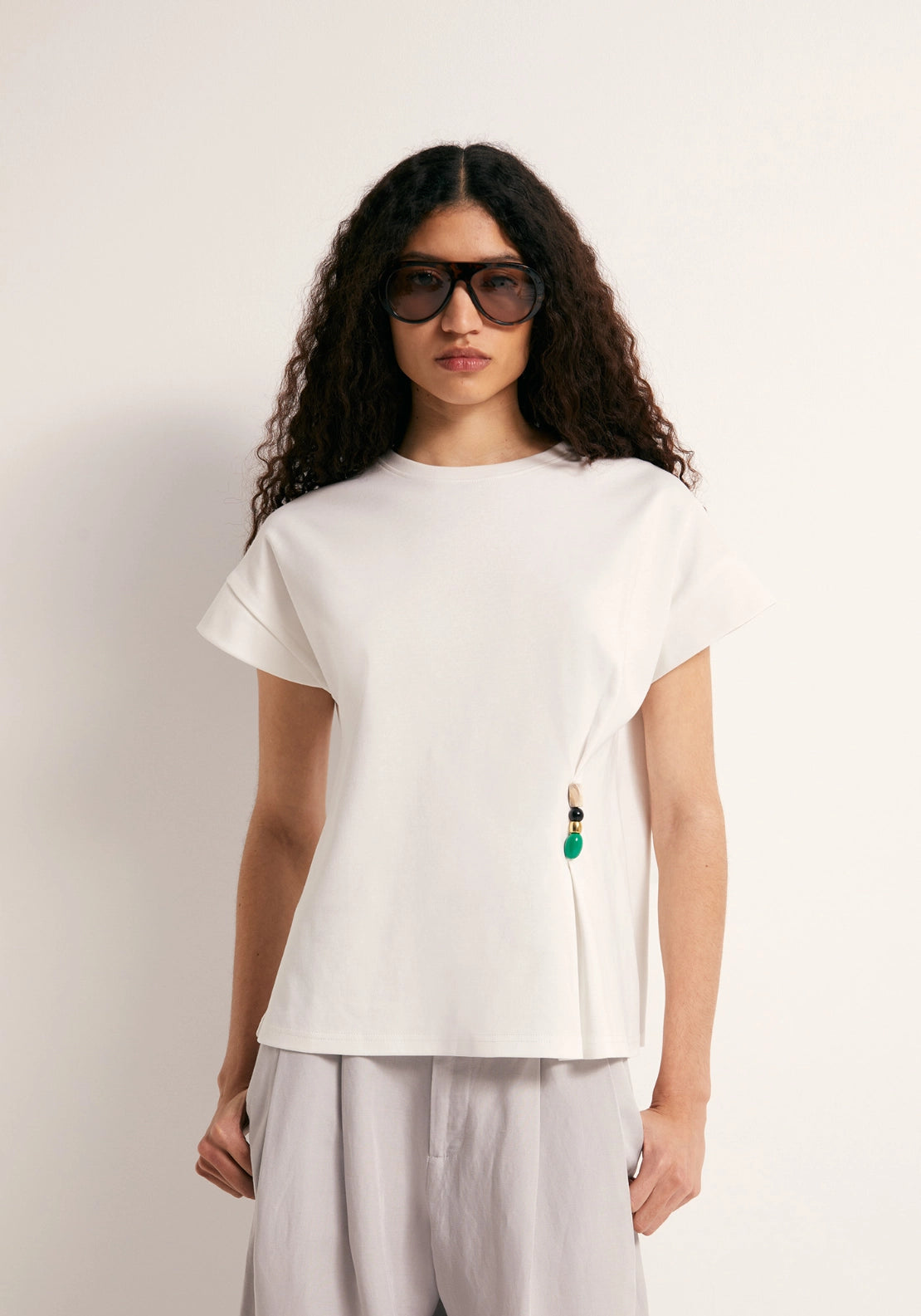 Brooch T-Shirt - White