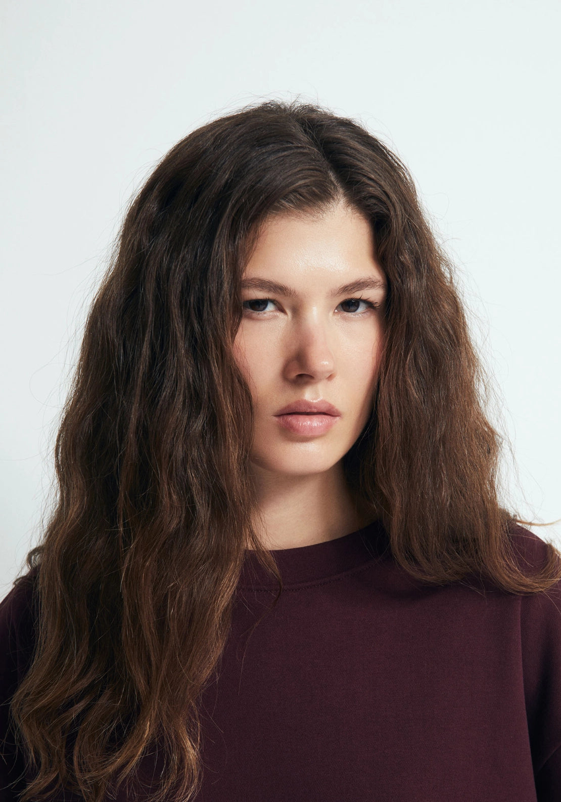 Embroidered Detail Sweatshirt - Eggplant