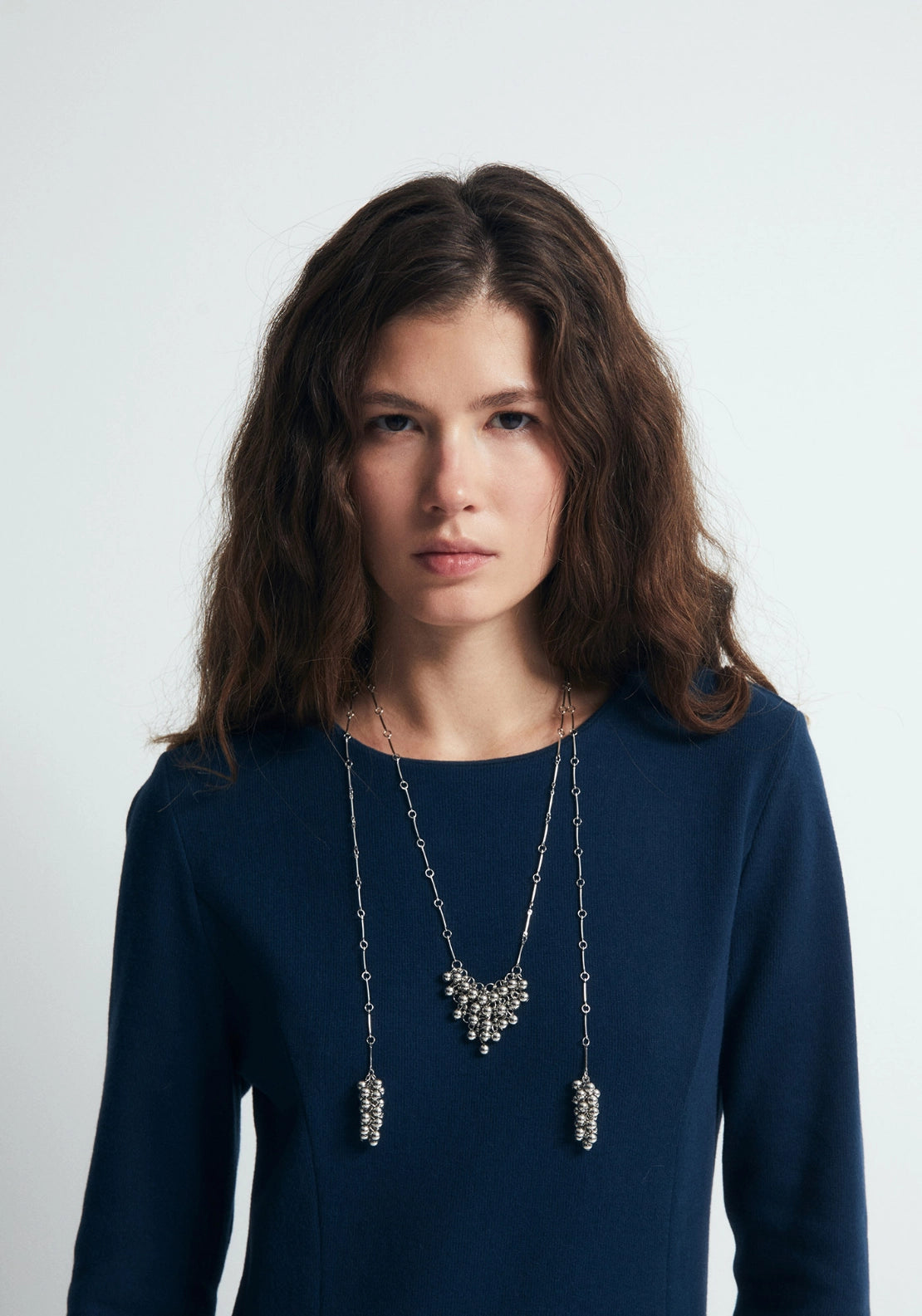 Soft Touch A Line Dress - Dark Blue