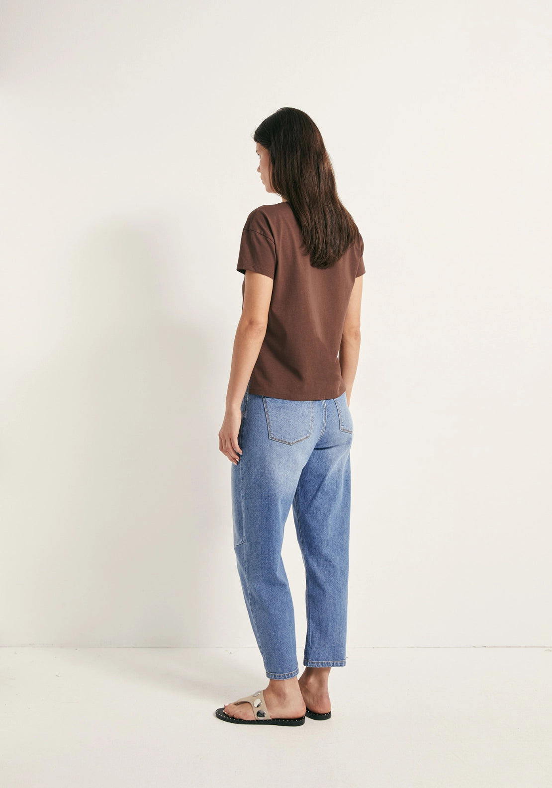 Short-Sleeve Sequin T-Shirt - Brown