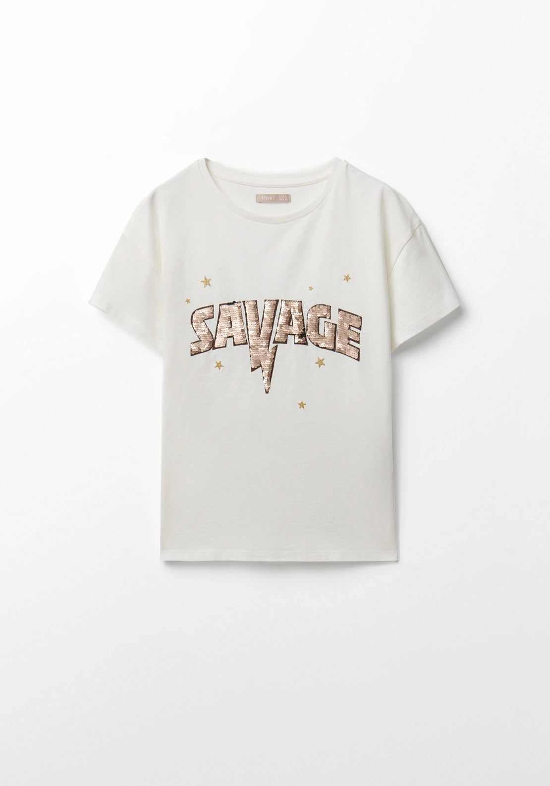 Short-Sleeve Sequin T-Shirt - White