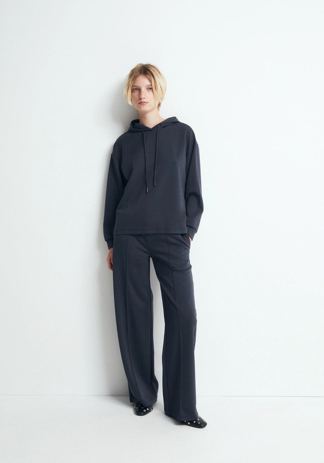 Soft Touch Hooded Sweatshirt - Lead Grey