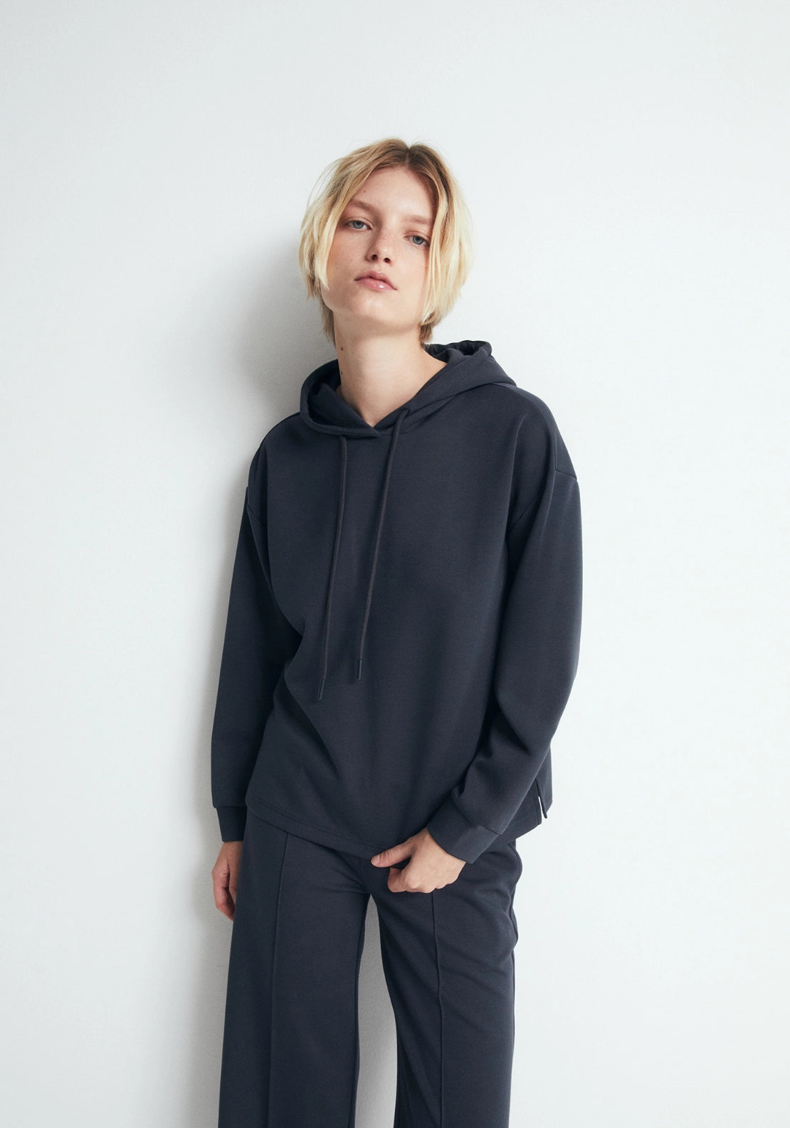 Soft Touch Hooded Sweatshirt - Lead Grey