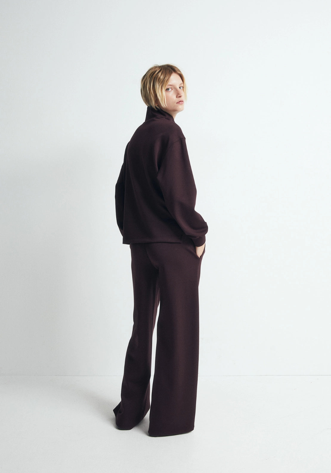 Soft Touch Quarter-Zip Sweatshirt - Eggplant