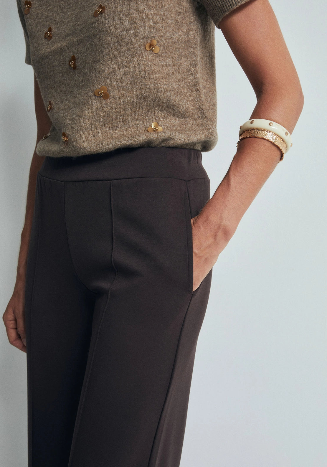Soft Touch Trousers - Brown