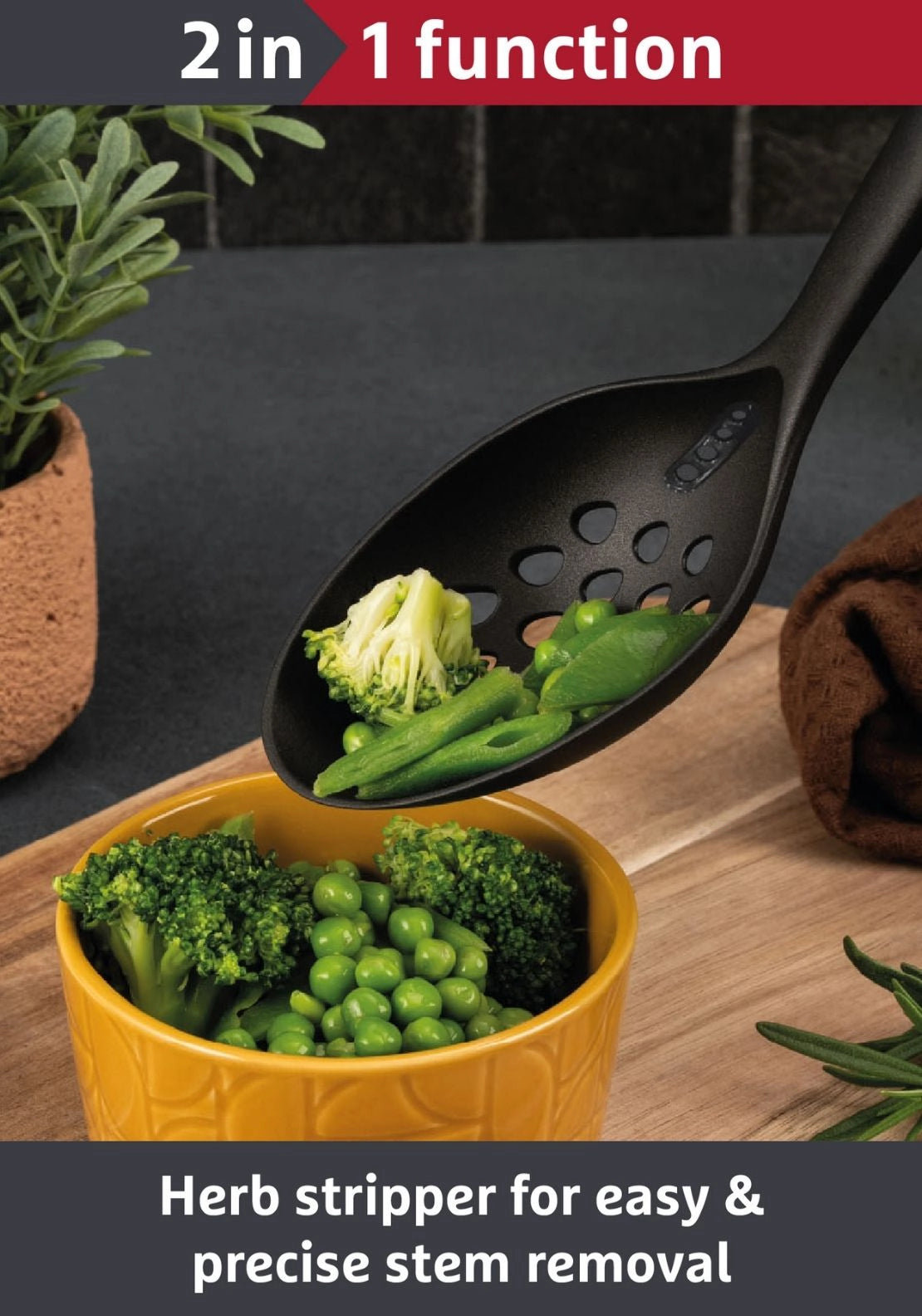Prestige Tools &amp; Gadgets Slotted Spoon - Black 6 Shaws Department Stores