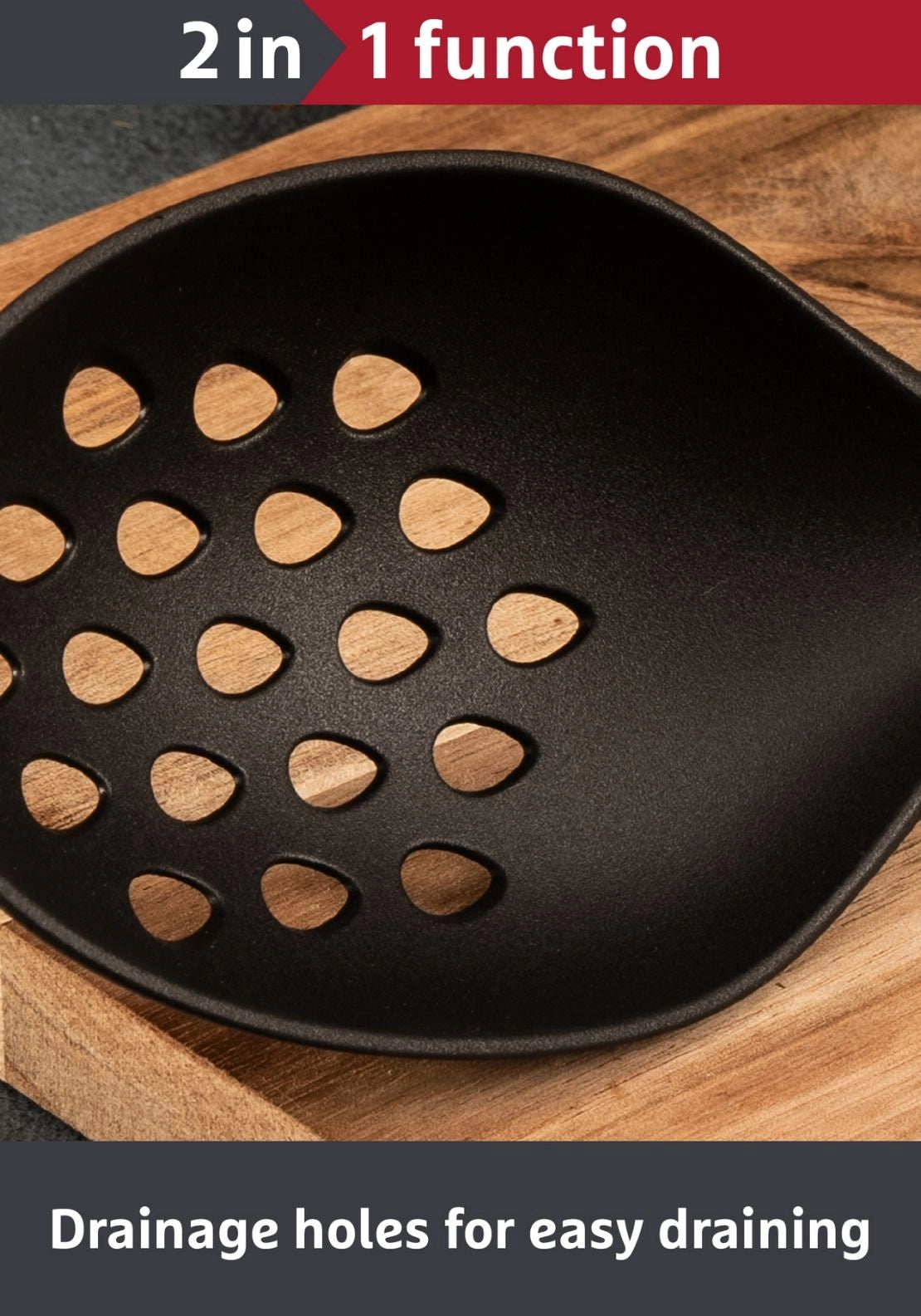 Prestige Tools &amp; Gadgets Slotted Spoon - Black 2 Shaws Department Stores