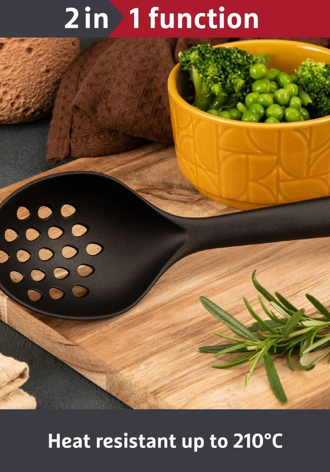 Prestige Tools &amp; Gadgets Slotted Spoon - Black 4 Shaws Department Stores