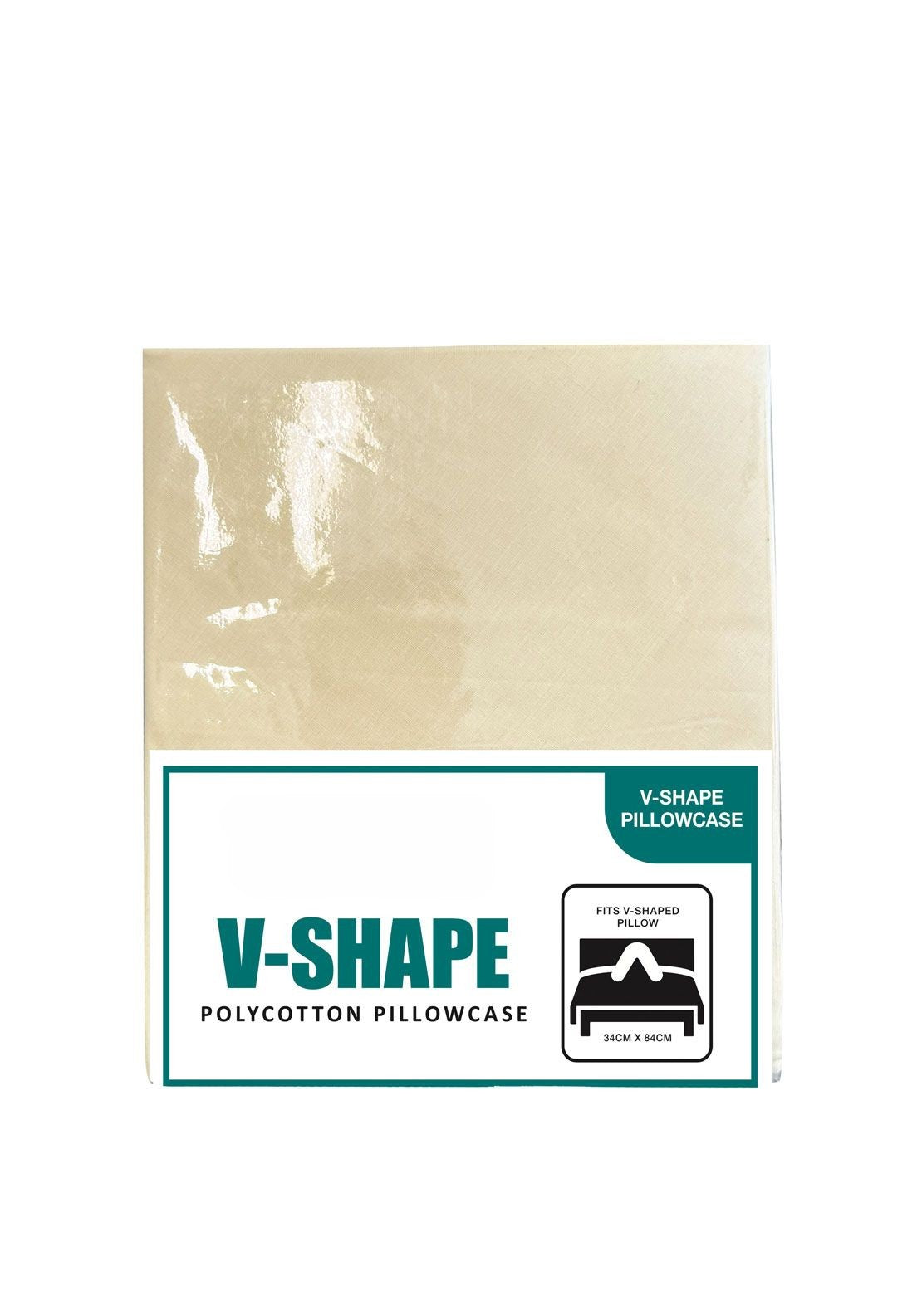 Pownall &amp; Hampson V Shape Pillowcase - Cream 1 Shaws Department Stores