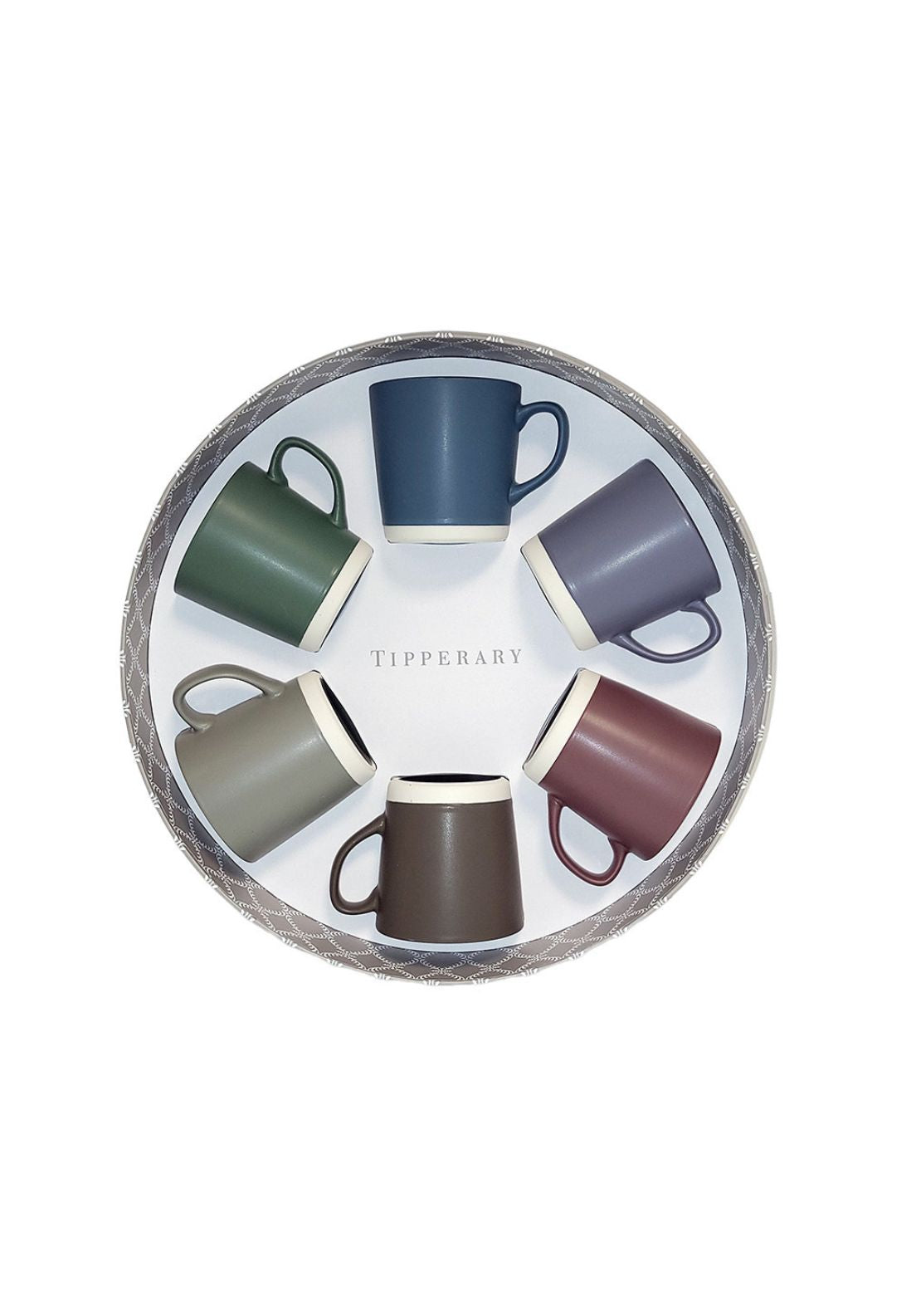 Set Of 6 Pottery Mugs - Multi