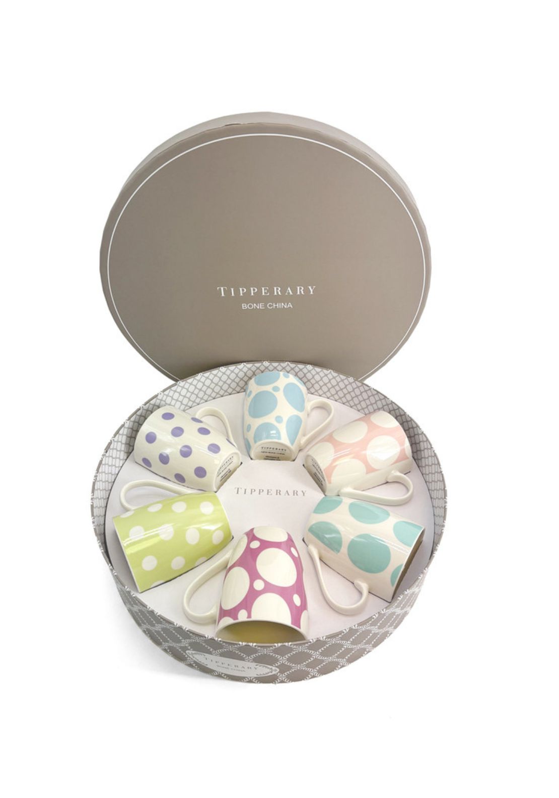 Tipperary Crystal Polka Dot Mugs Set of 6 - Multi 1 Shaws Department Stores