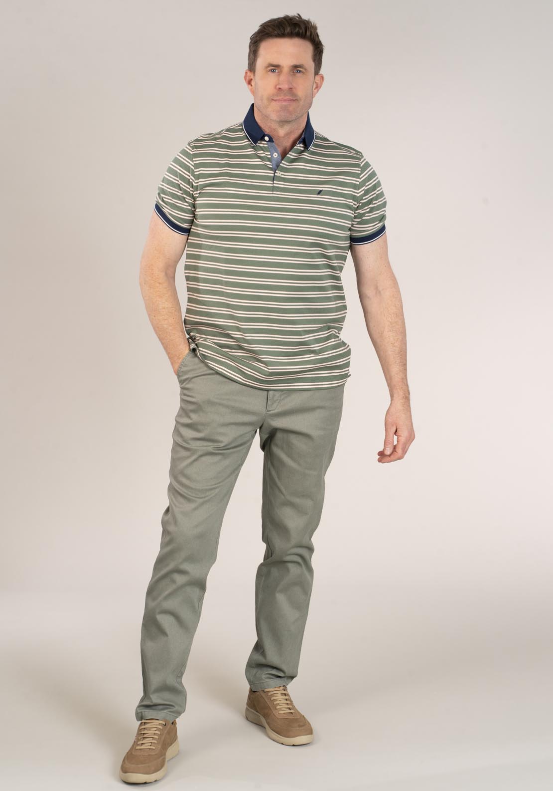 Yeats 2-Button Polo Shirt - Green 7 Shaws Department Stores