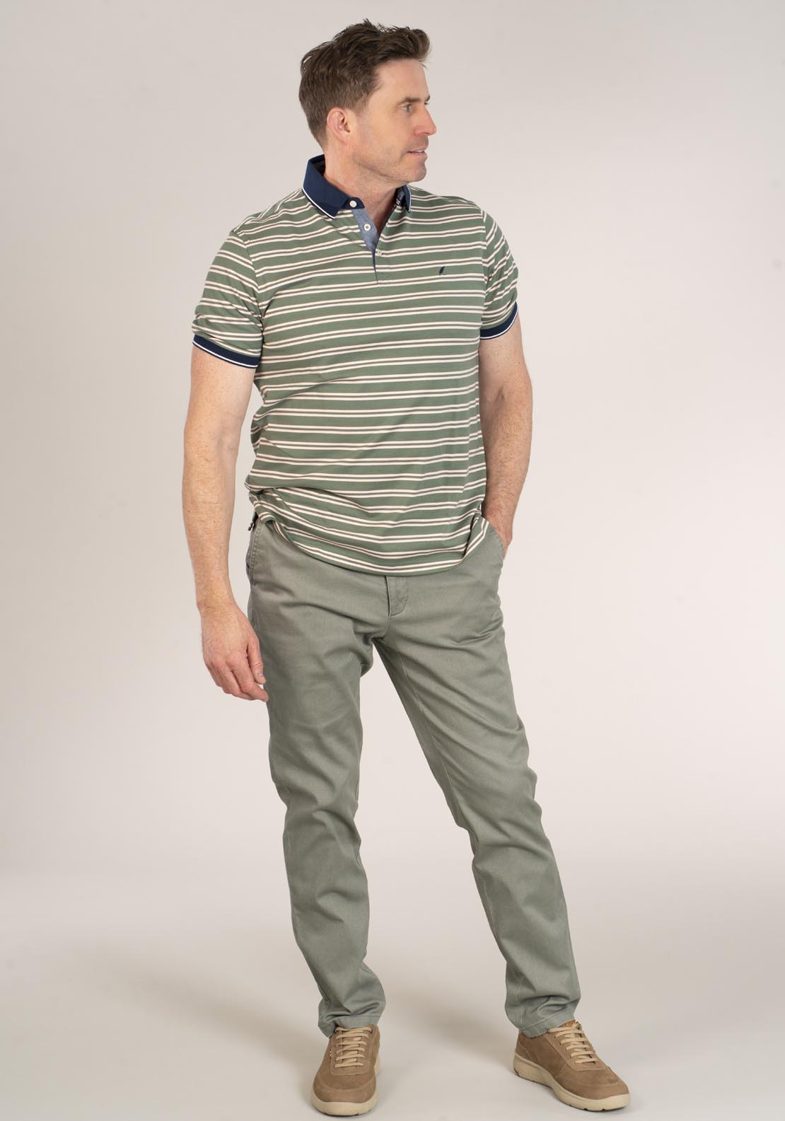 Yeats 2-Button Polo Shirt - Green 6 Shaws Department Stores