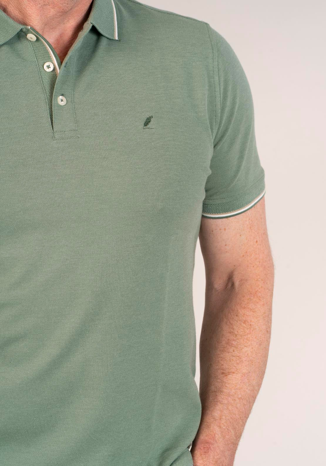 Yeats 1/2 Zip Sweatshirt with Buttons - Green 5 Shaws Department Stores