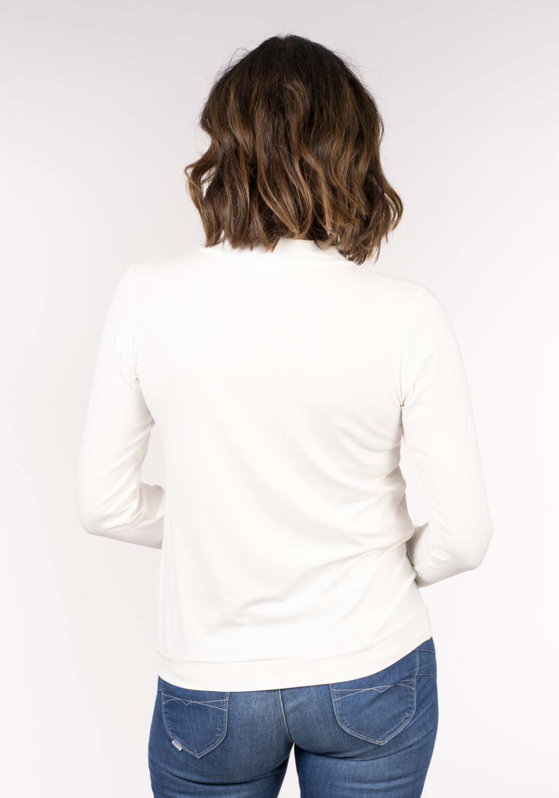 Tea Lane Tie Neck Animal Print Top - Ivory 6 Shaws Department Stores