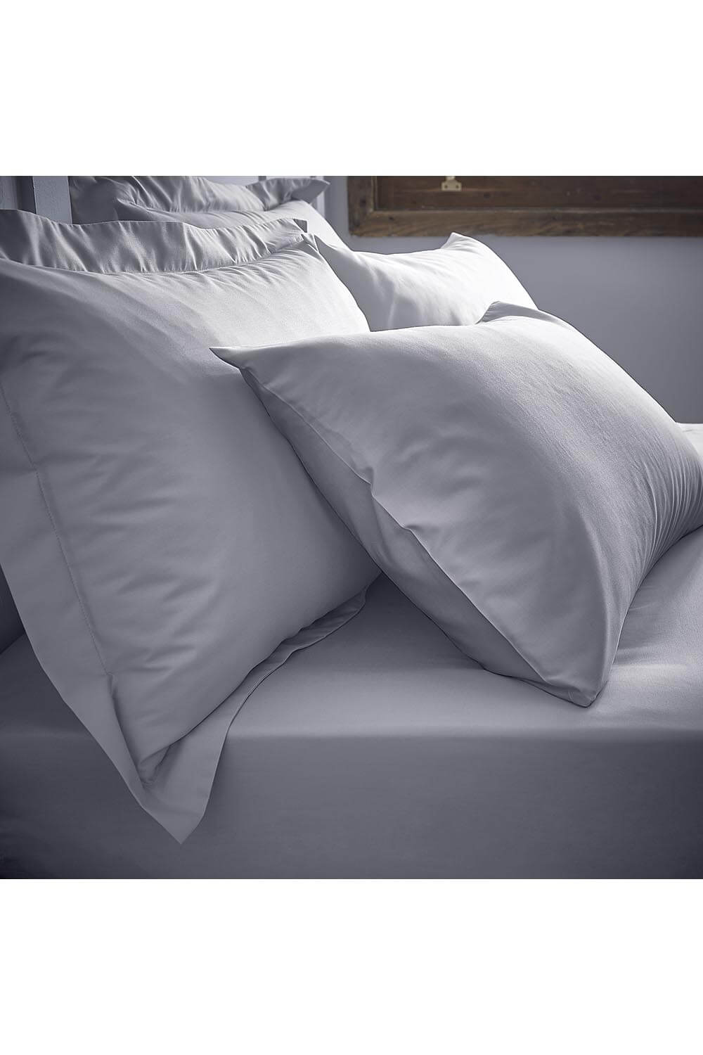 The Home Luxury Collection 200 Thread Count Deep Fitted Sheet - Grey 1 Shaws Department Stores