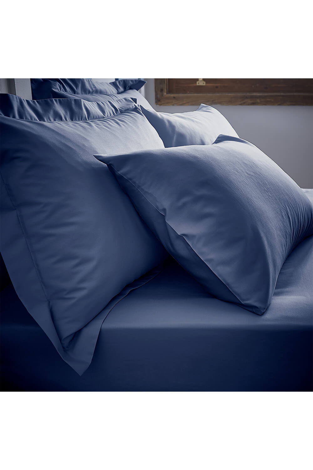 The Home Luxury Collection 200 Thread Count Deep Fitted Sheet - Navy 1 Shaws Department Stores