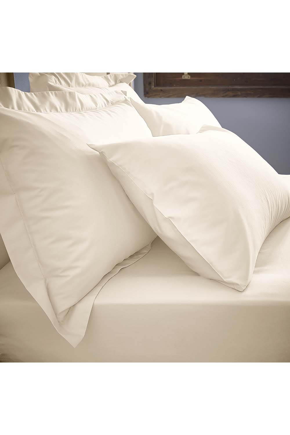The Home Luxury Collection 200 Thread Count Deep Fitted Sheet- Cream 1 Shaws Department Stores