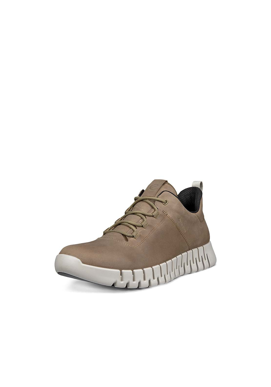 Ecco Gruuv Casual Lace Trainer - Brown 1 Shaws Department Stores