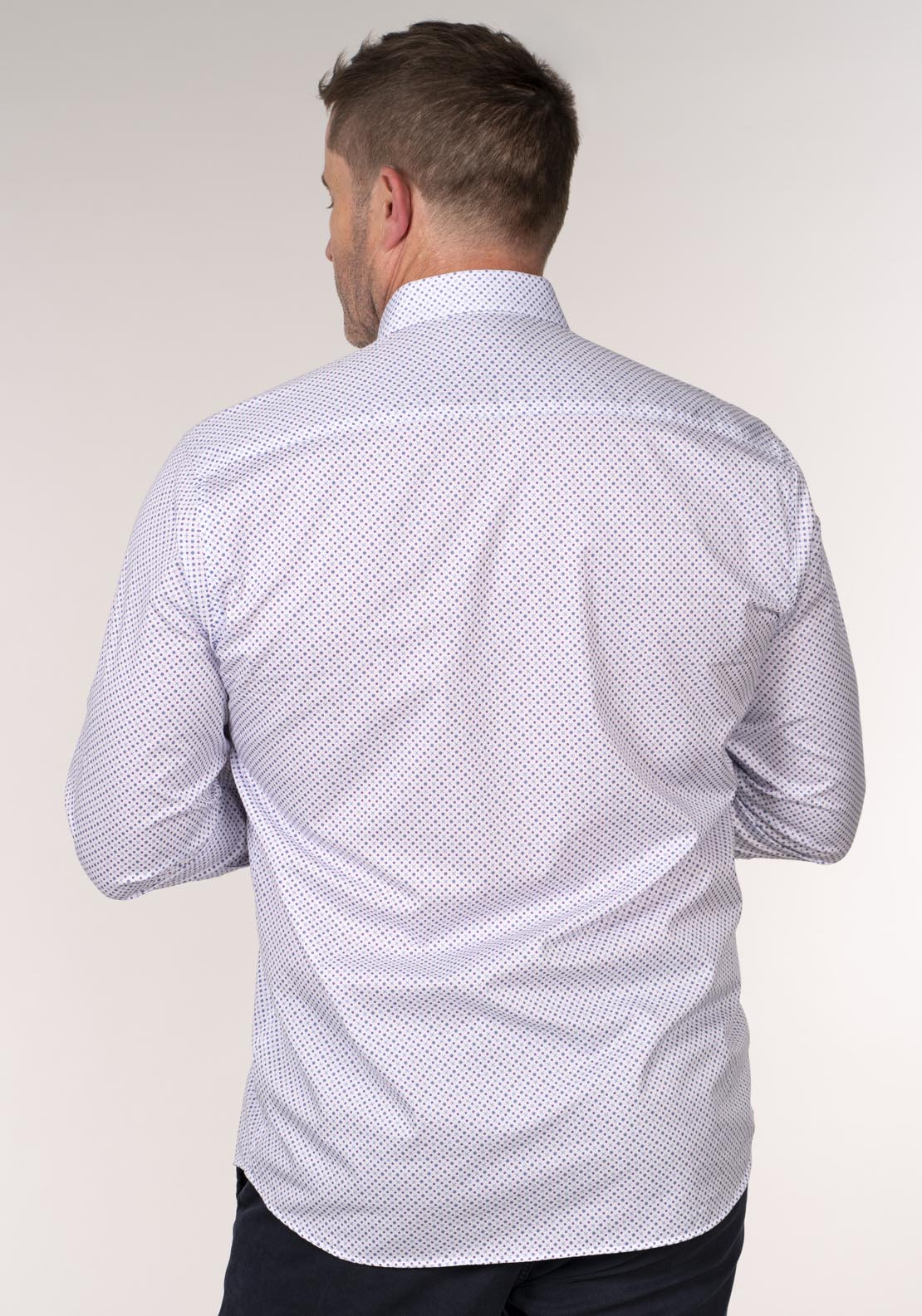 Yeats Long Sleeve Print Shirt - Pink 2 Shaws Department Stores