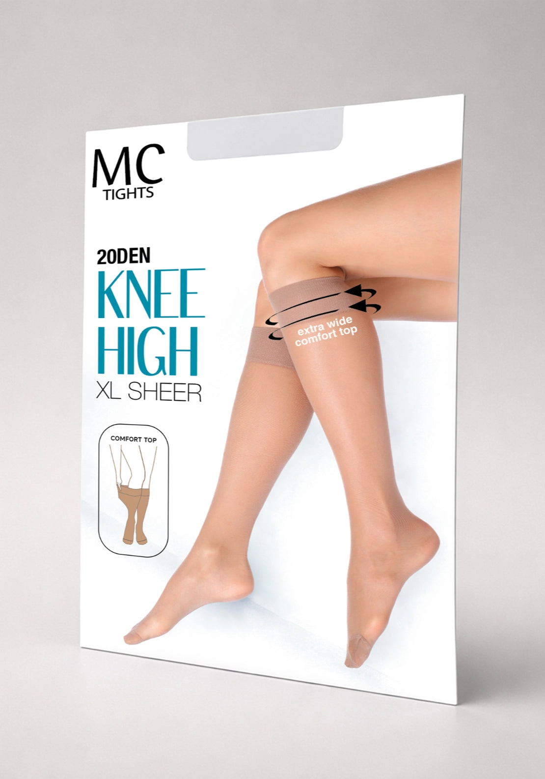 Marie Claire 20 Denier XL Knee High - Beige 2 Shaws Department Stores